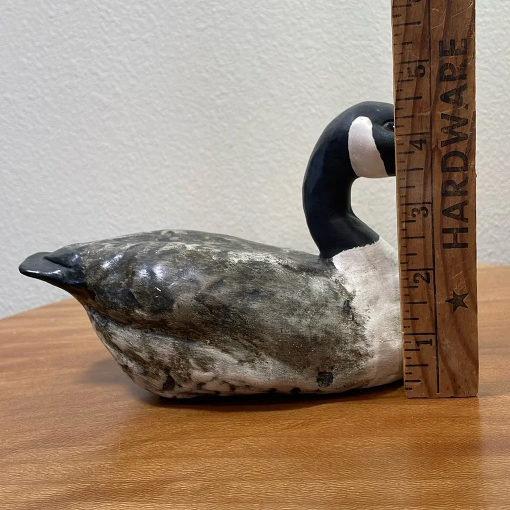 Vintage Hand Crafted Hand Made ‘87 Ceramic Goose Black &White Rustic Cabin Decor